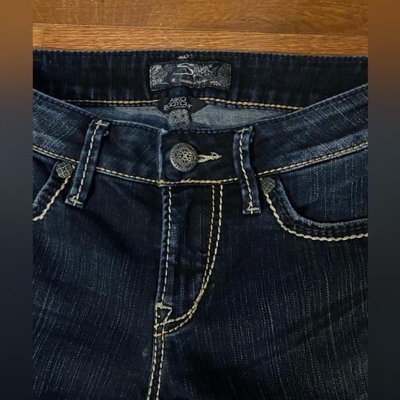Silver Jeans Aiko Bootcut Dark Blue Wash W28 / L30 Thick Stitching - Picture 5 of 9